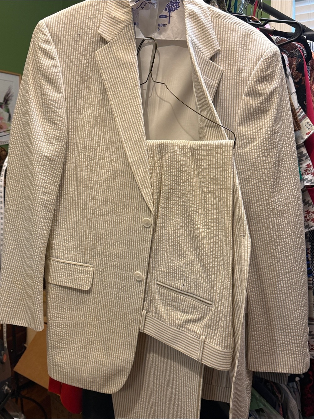 M. Dumas & Sons Charleston Seersucker Suit – Men’s 100% Cotton Southern Classic